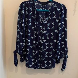 Women’s blouse with bird pattern